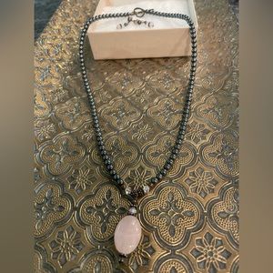 Necklace and matching stud pierced earrings